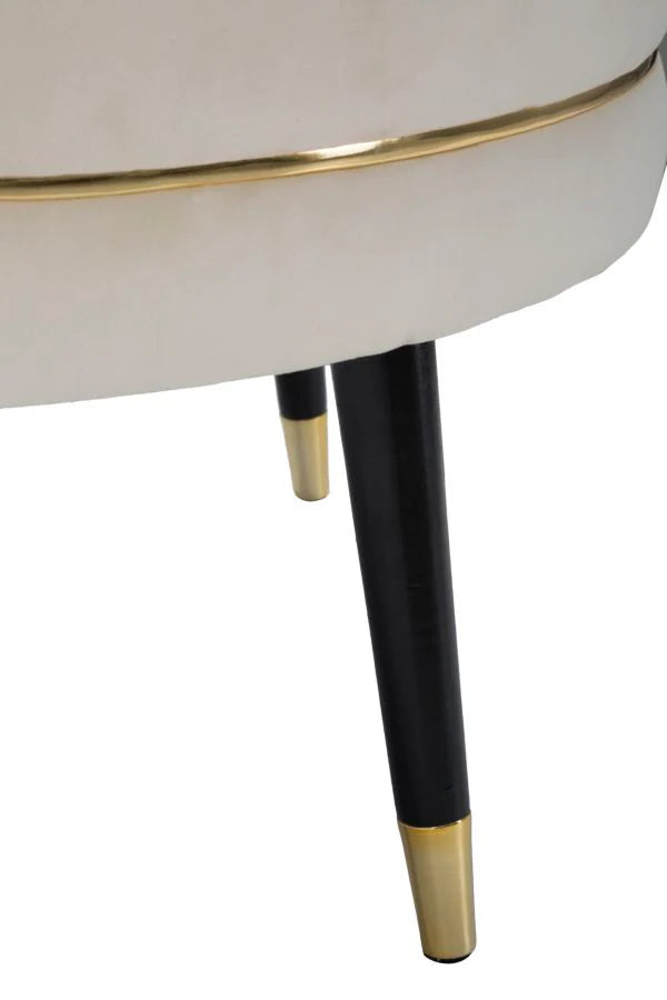 PUFF PARIS XXL CREMA/GOLD Ø 90X46H cm