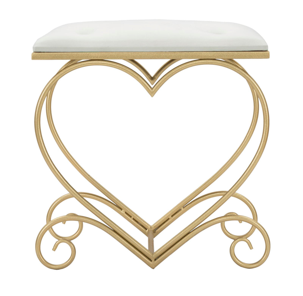 SGABELLO HEART CREMA CM 50X37,5X51,5