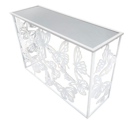 CONSOLE WHITE BUTTERFLY 121,5Lx41px81H cm