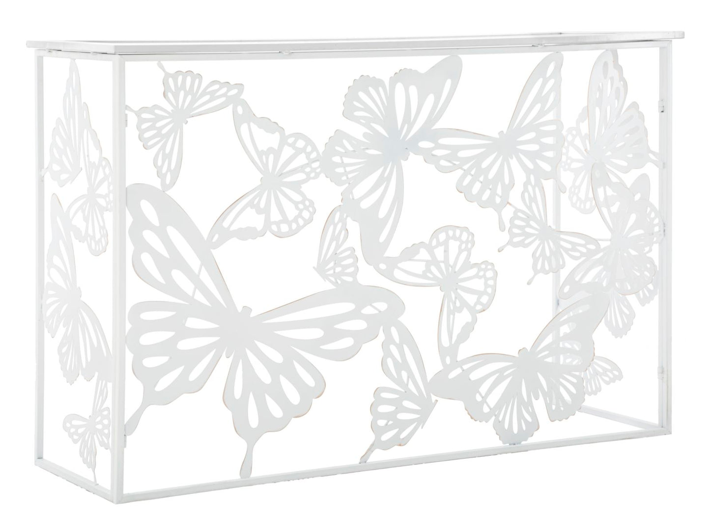 CONSOLE WHITE BUTTERFLY 121,5Lx41px81H cm