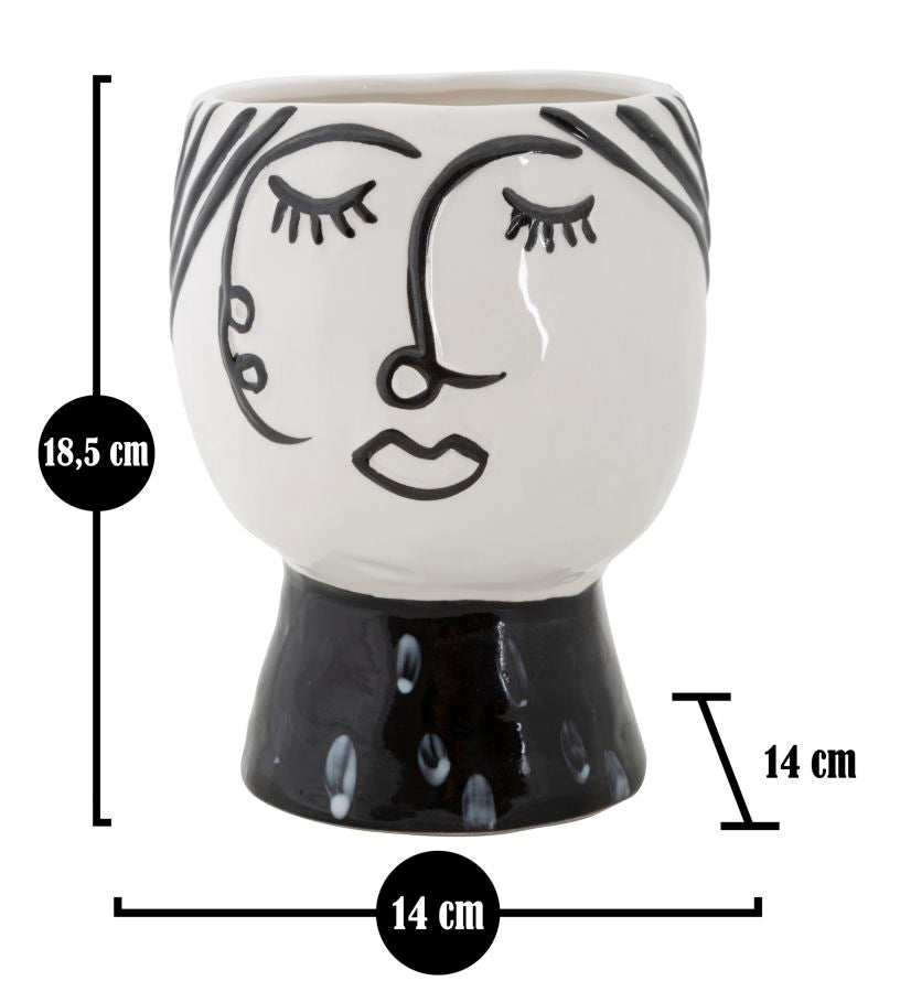 VASO POT FACE CM Ø 14X18,2