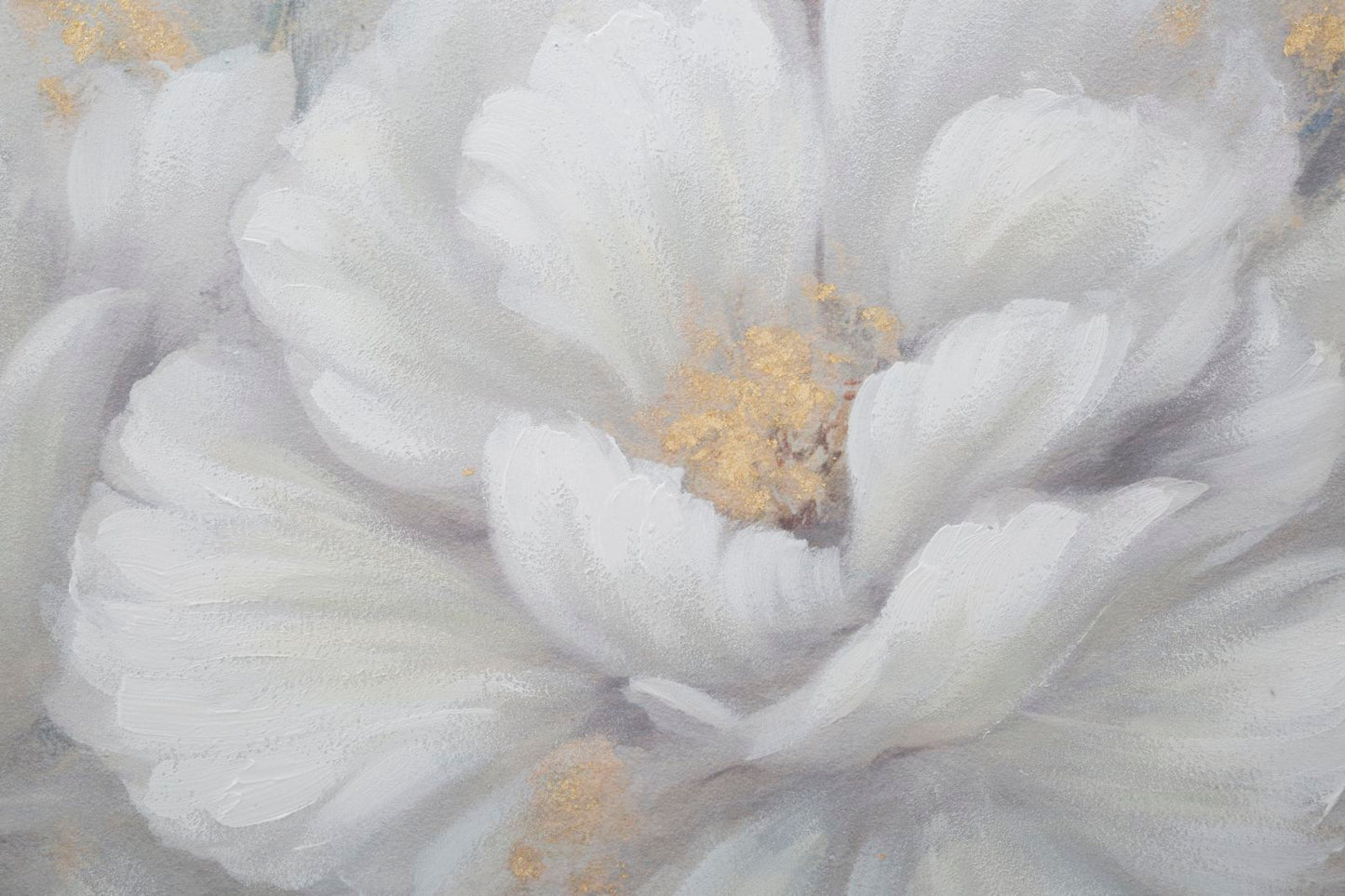 DIPINTO SU TELA WHITE/GOLD FLOWER CM 
140X3,7X70 (Copia)
