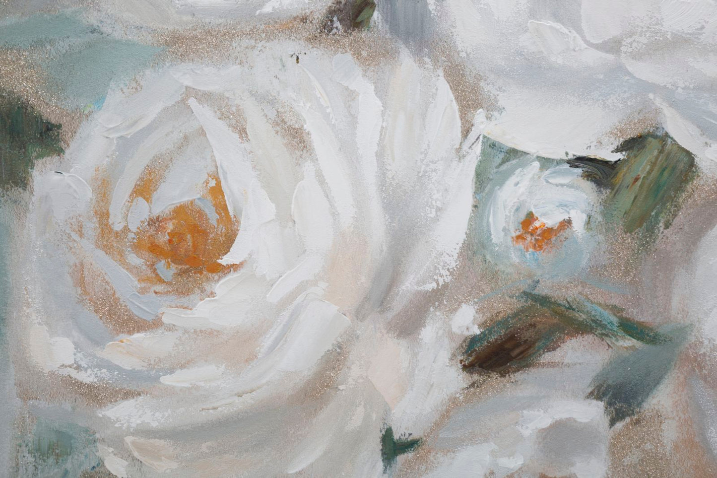 DIPINTO SU TELA CREM FLOWER CM 
80X3,7X100