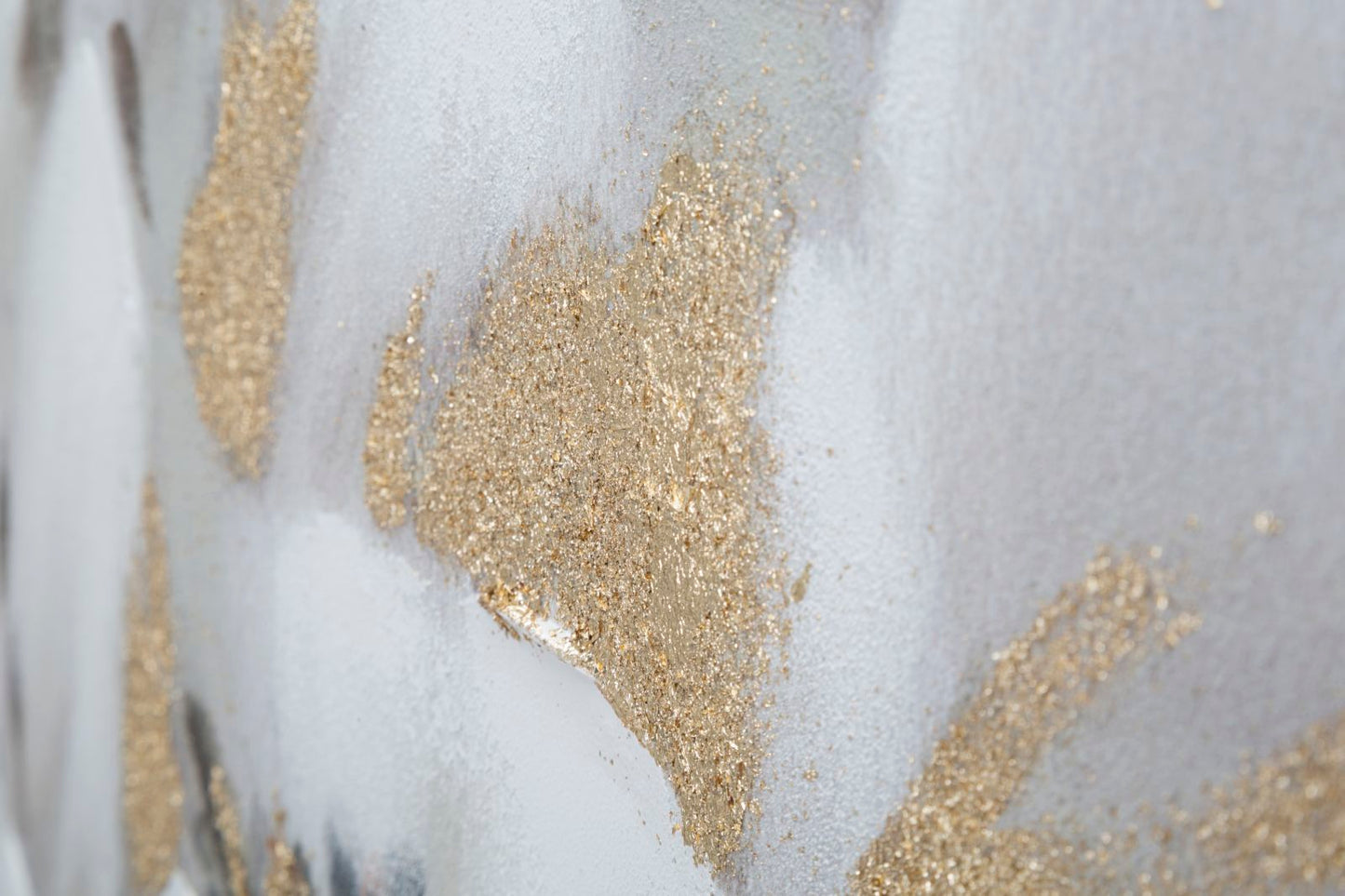 DIPINTO SU TELA WHITE/GOLD FLOWER CM 
80X3,7X100