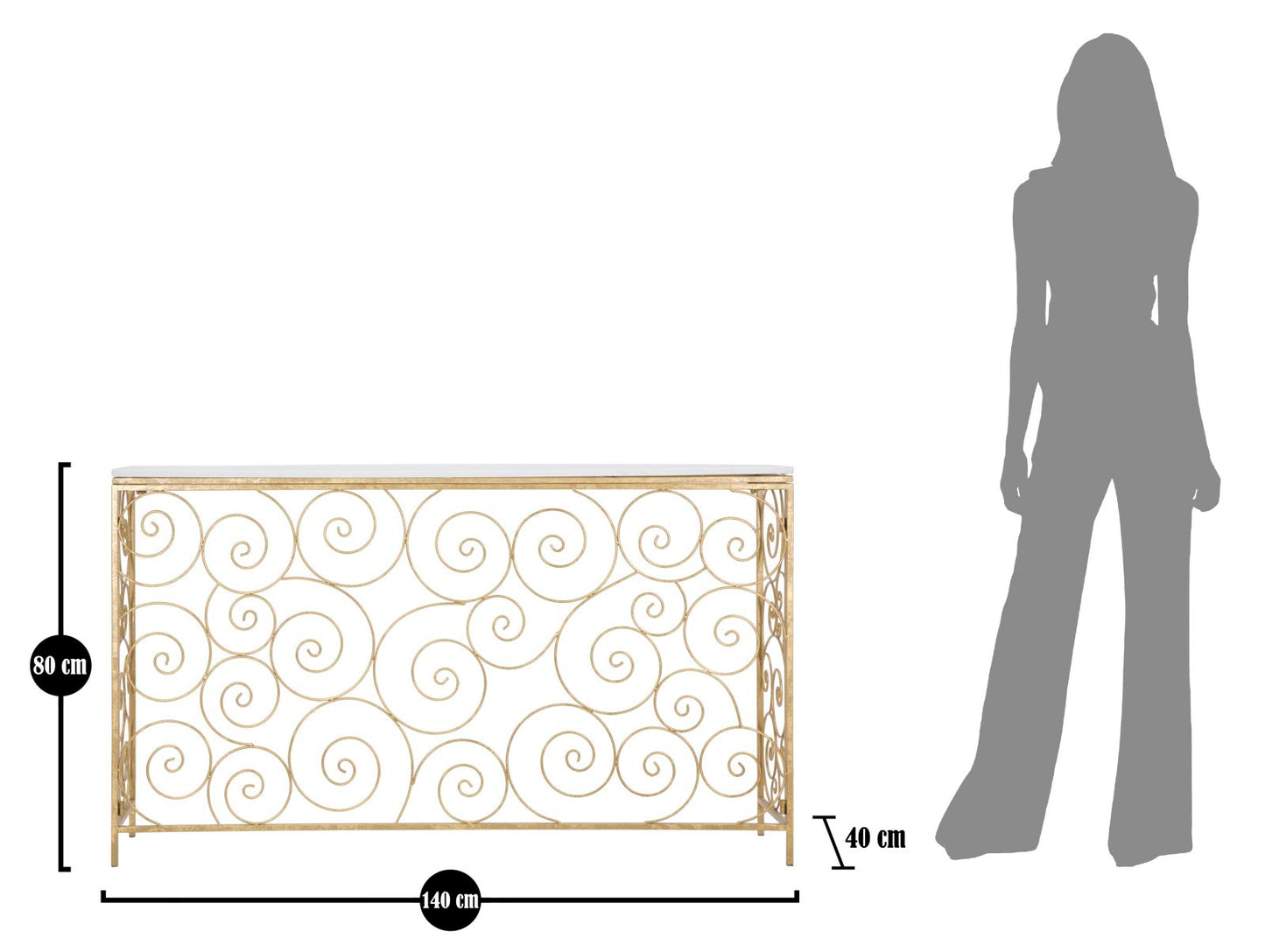 CONSOLE SPIRAL CM 140X36X82