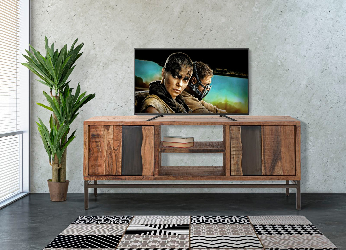 P/TV YELLOWSTONE CM 145X40X60 (LEGNO DI ACACIA NILOTICA)
