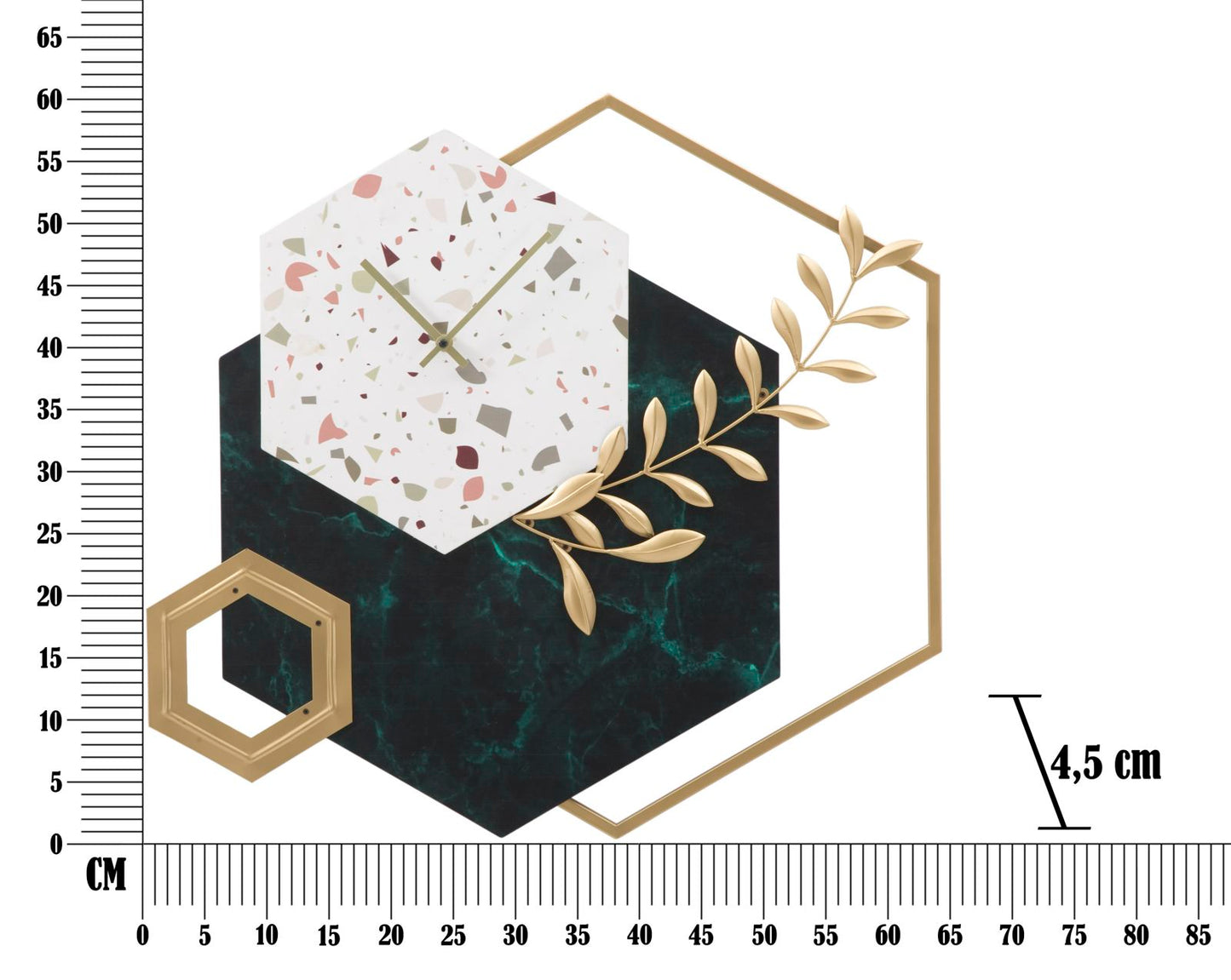 OROLOGIO DA MURO HEXAGON CM 
62X4,5X62