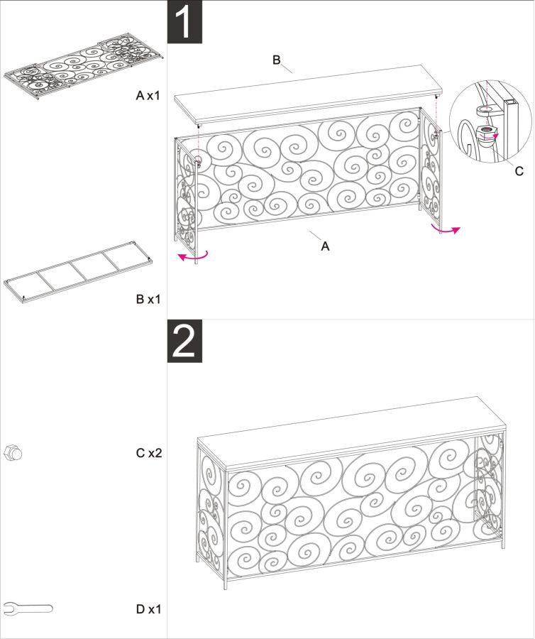 CONSOLE SPIRAL CM 140X36X82