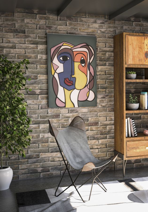 Dipinto su tela double face Picassy cm 60x3x90