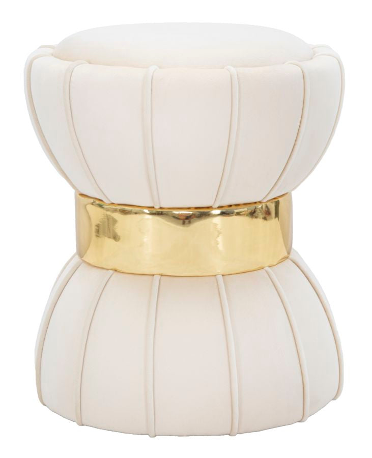 POUF FLOWER CREMA CM Ø 40X44H codice 142503000C