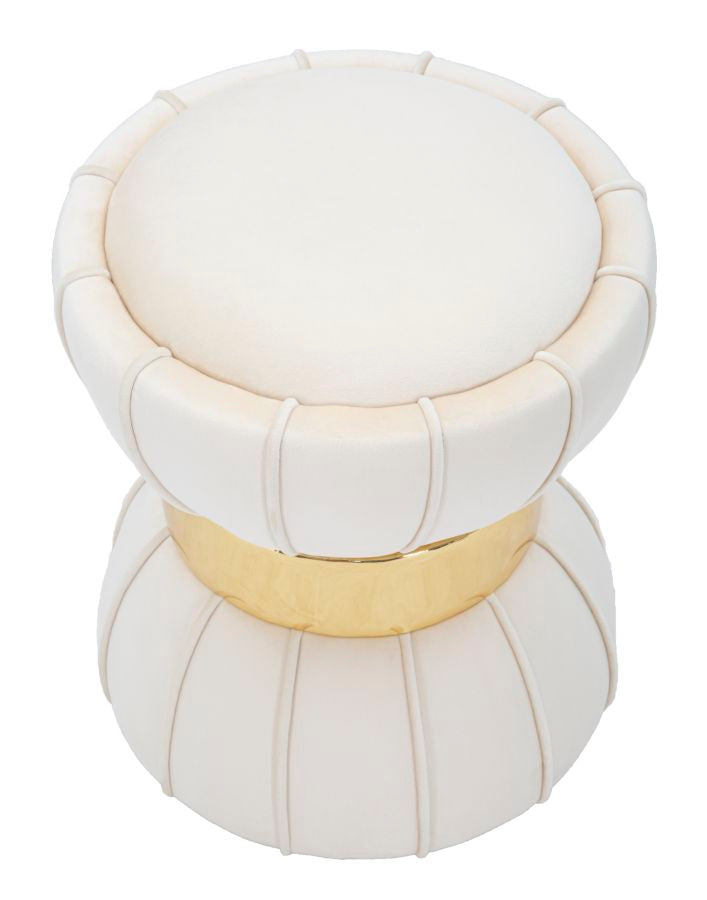 POUF FLOWER CREMA CM Ø 40X44H codice 142503000C