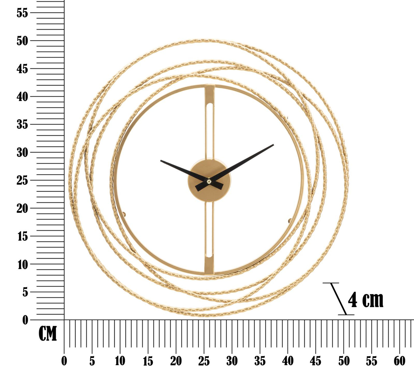 OROLOGIO DA MURO GOLD STRIPS CM Ø 50X4