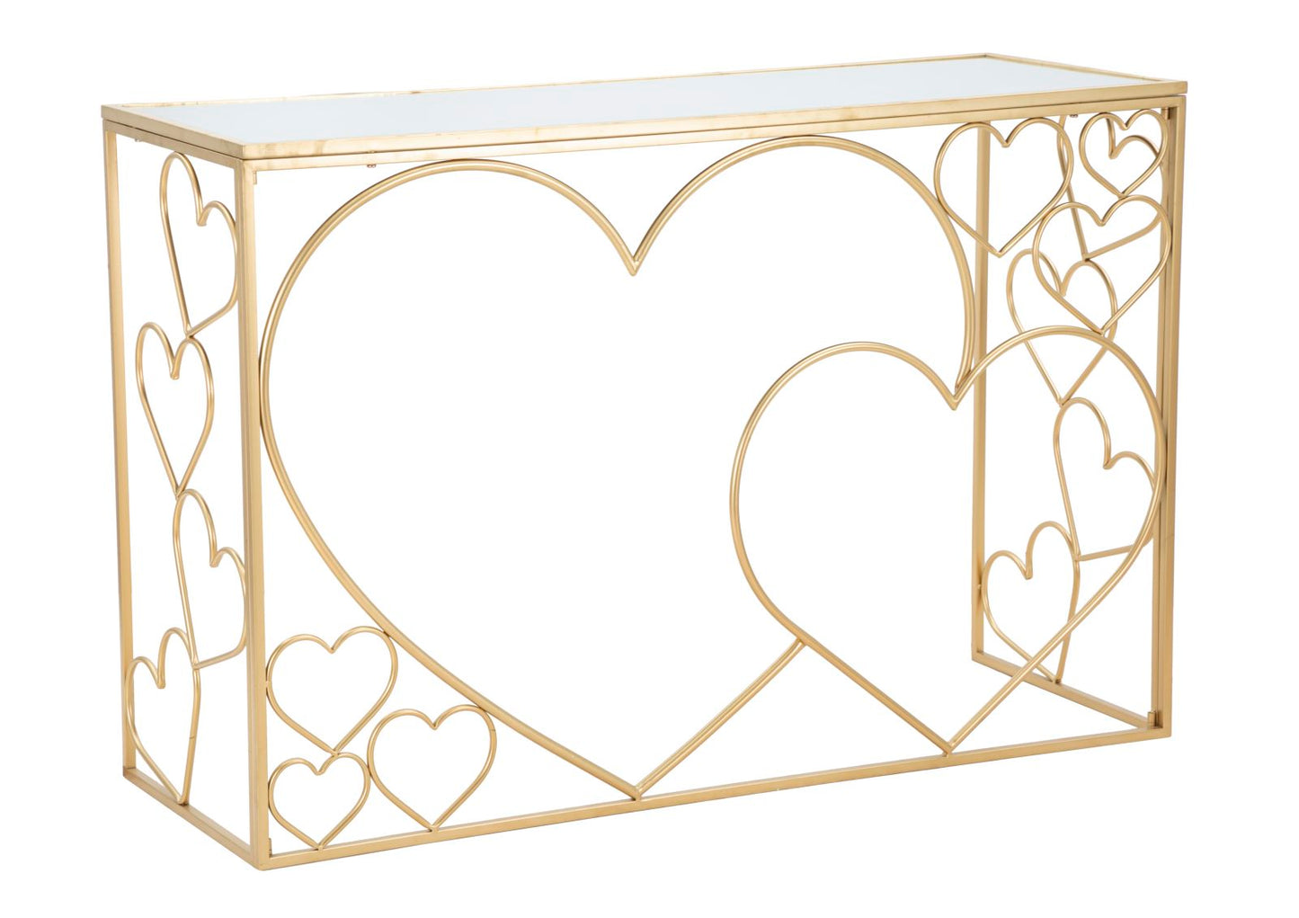 CONSOLE HEART 120x43px80H cm