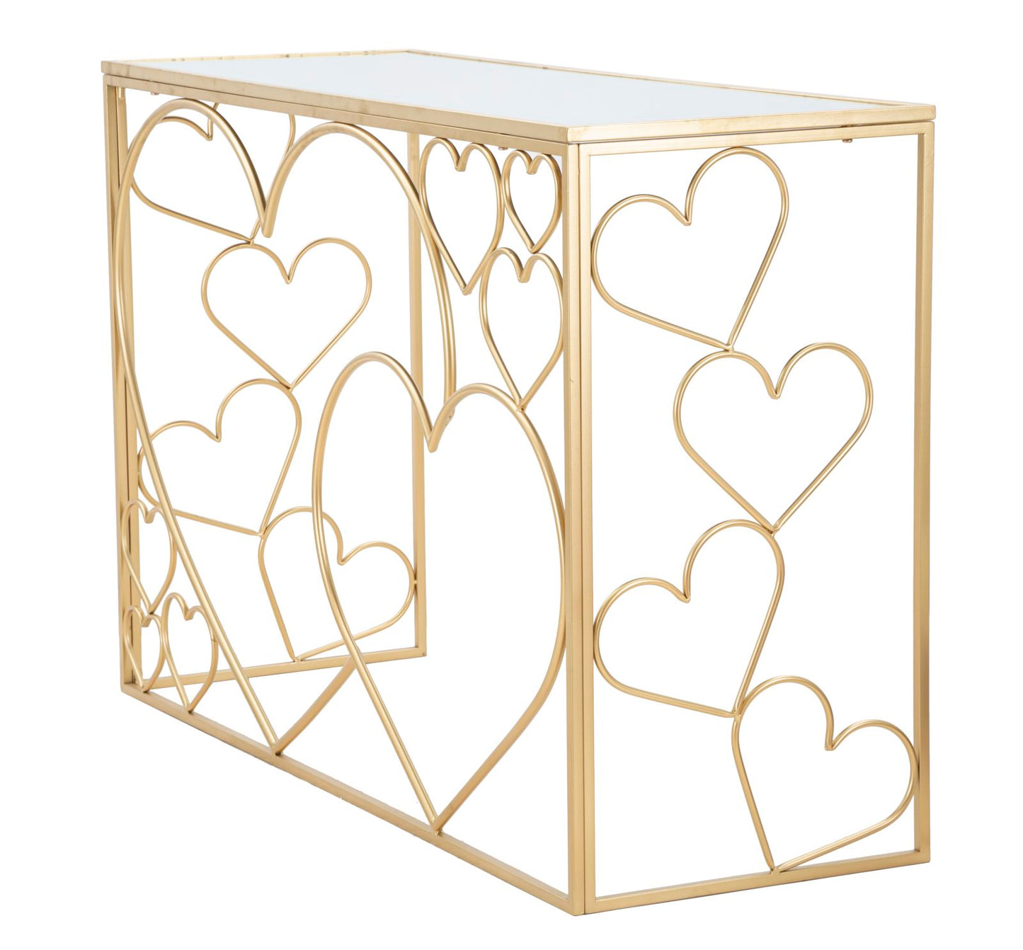 CONSOLE HEART 120x43px80H cm