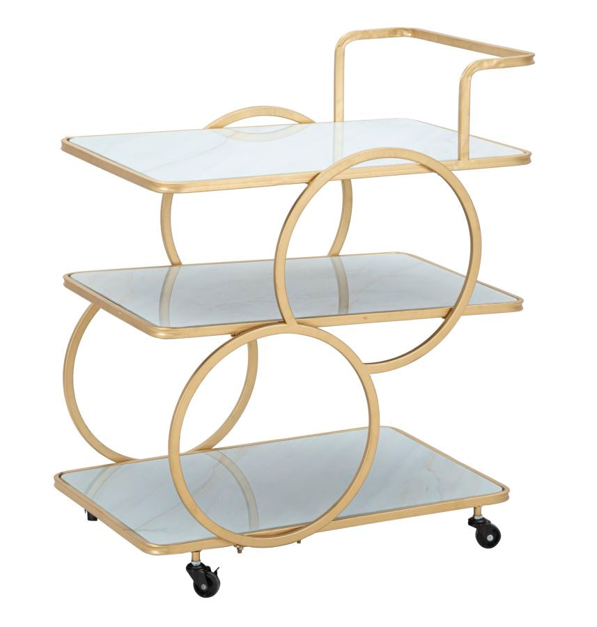 CARRELLO MARBLE GLASS CM 64X46X79H