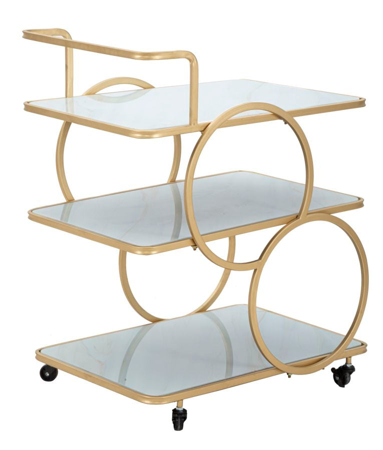 CARRELLO MARBLE GLASS CM 64X46X79H