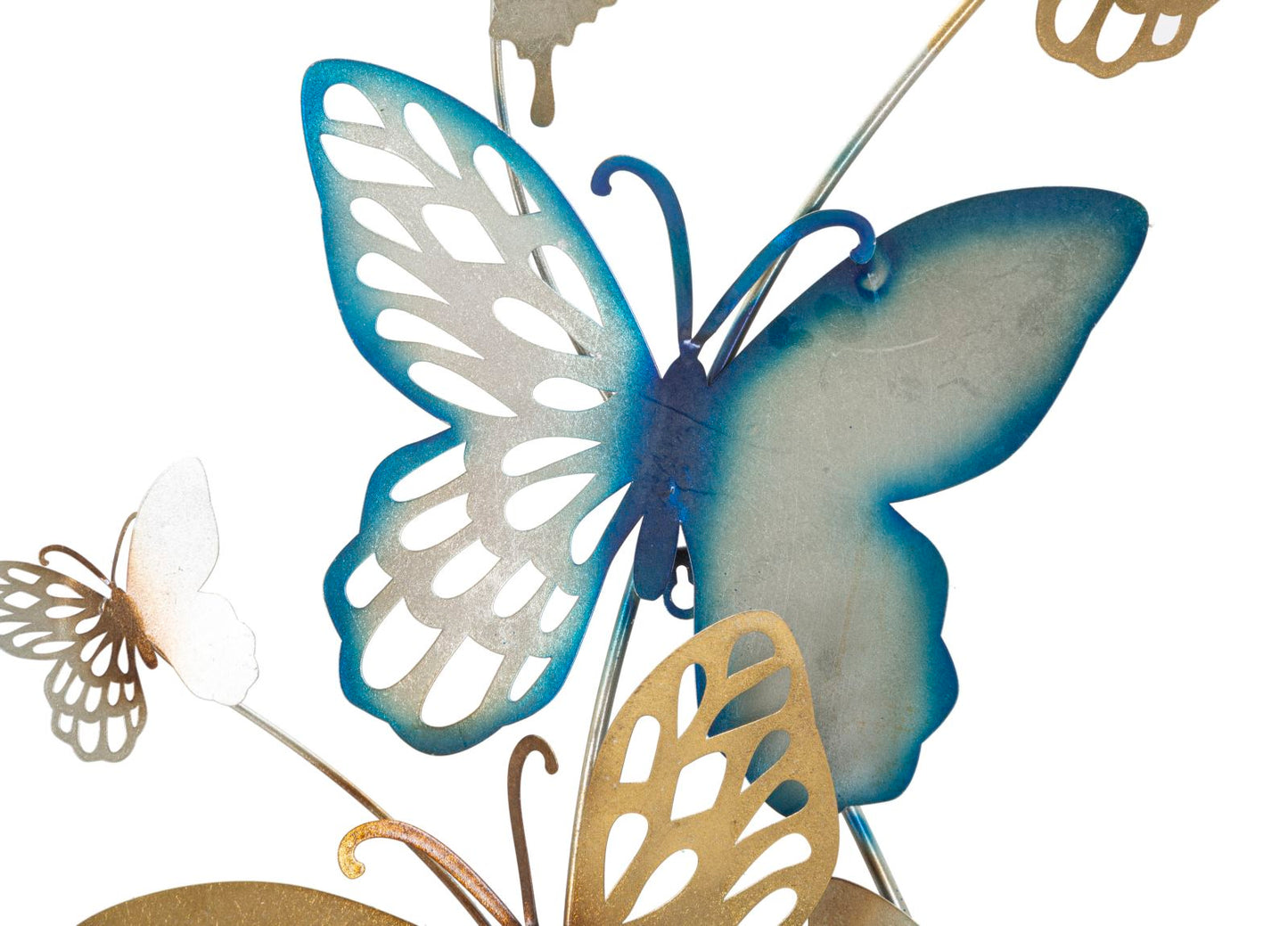 PANNELLO DA MURO BUTTERFLIES ORO/CELESTE C CM 59,5X4X111,5