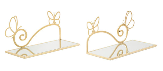 COMODINO MENSOLE BUTTERFLY COPPIA CM 41,5X18X21