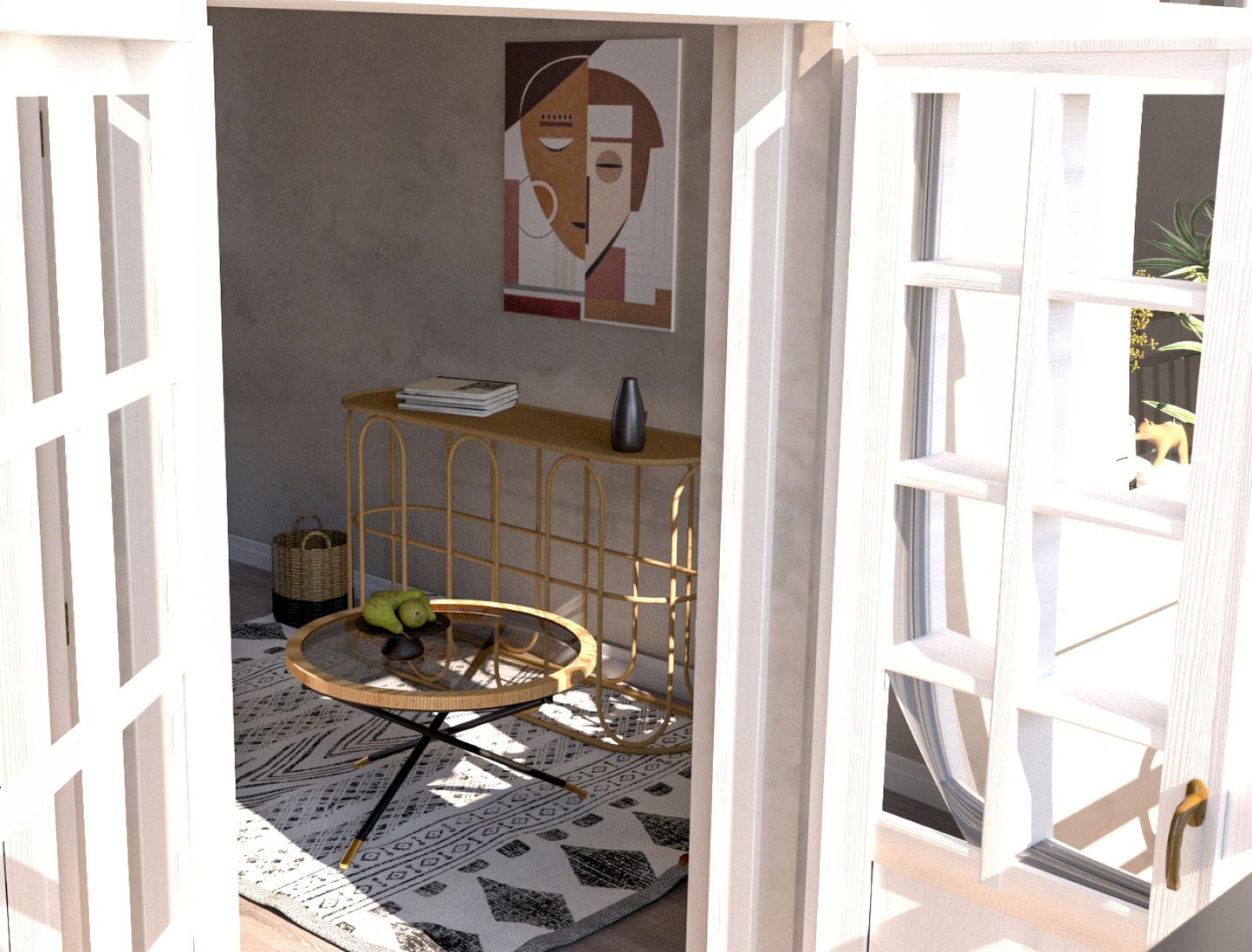 TAVOLO DA CAFFE' SAINT BARTH ROTONDO CM Ø 80X46,5