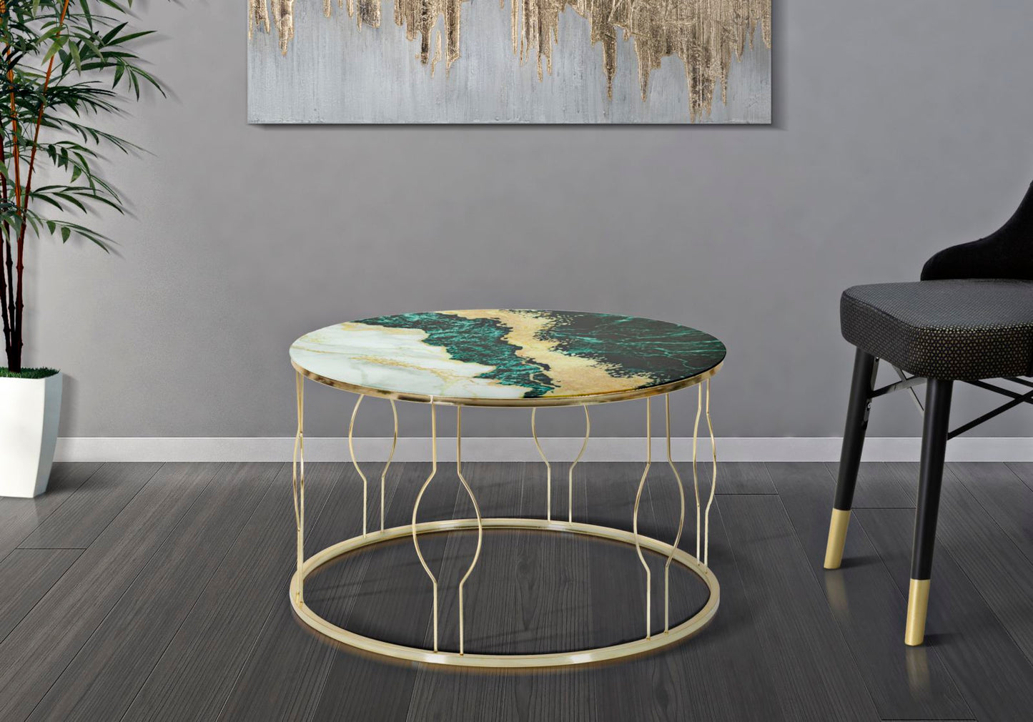 TAVOLO DA CAFFE' GREENY CM Ø 75X48H