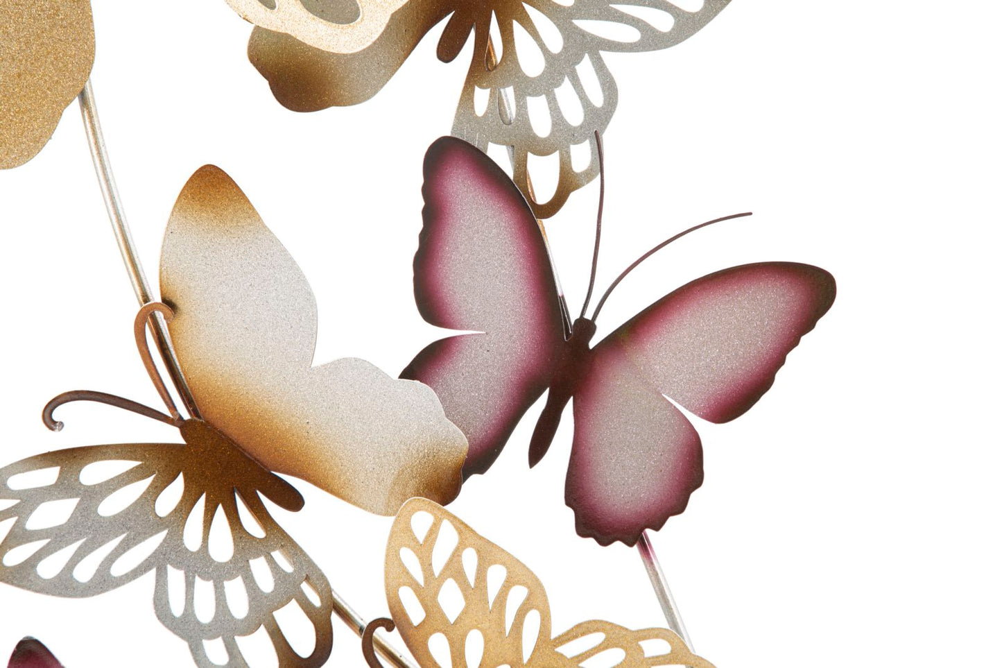 PANNELLO DA MURO BUTTERFLIES ORO/BORDEAUX C CM 59,5X4X111,5