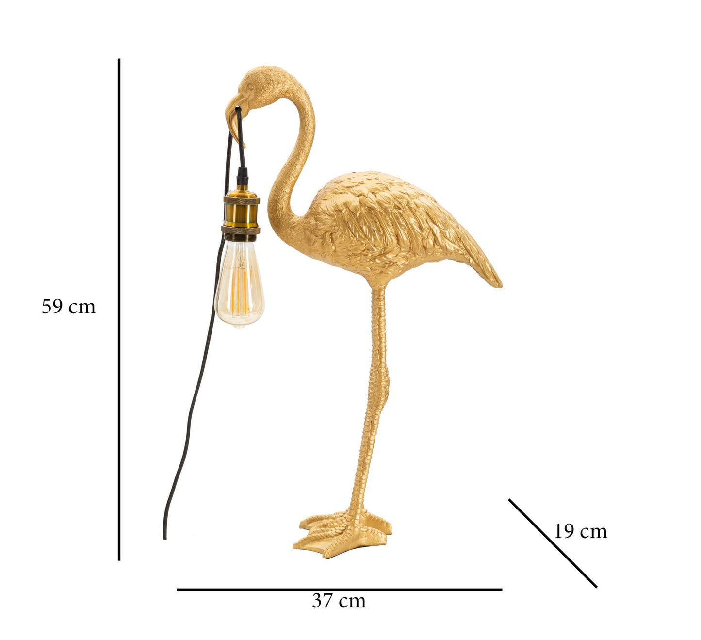 LAMPADA DA TAVOLO FLAMINGO CM 37X19X59