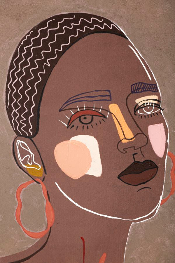 DIPINTO SU TELA TRIBAL -A- CM 80X2,8X100