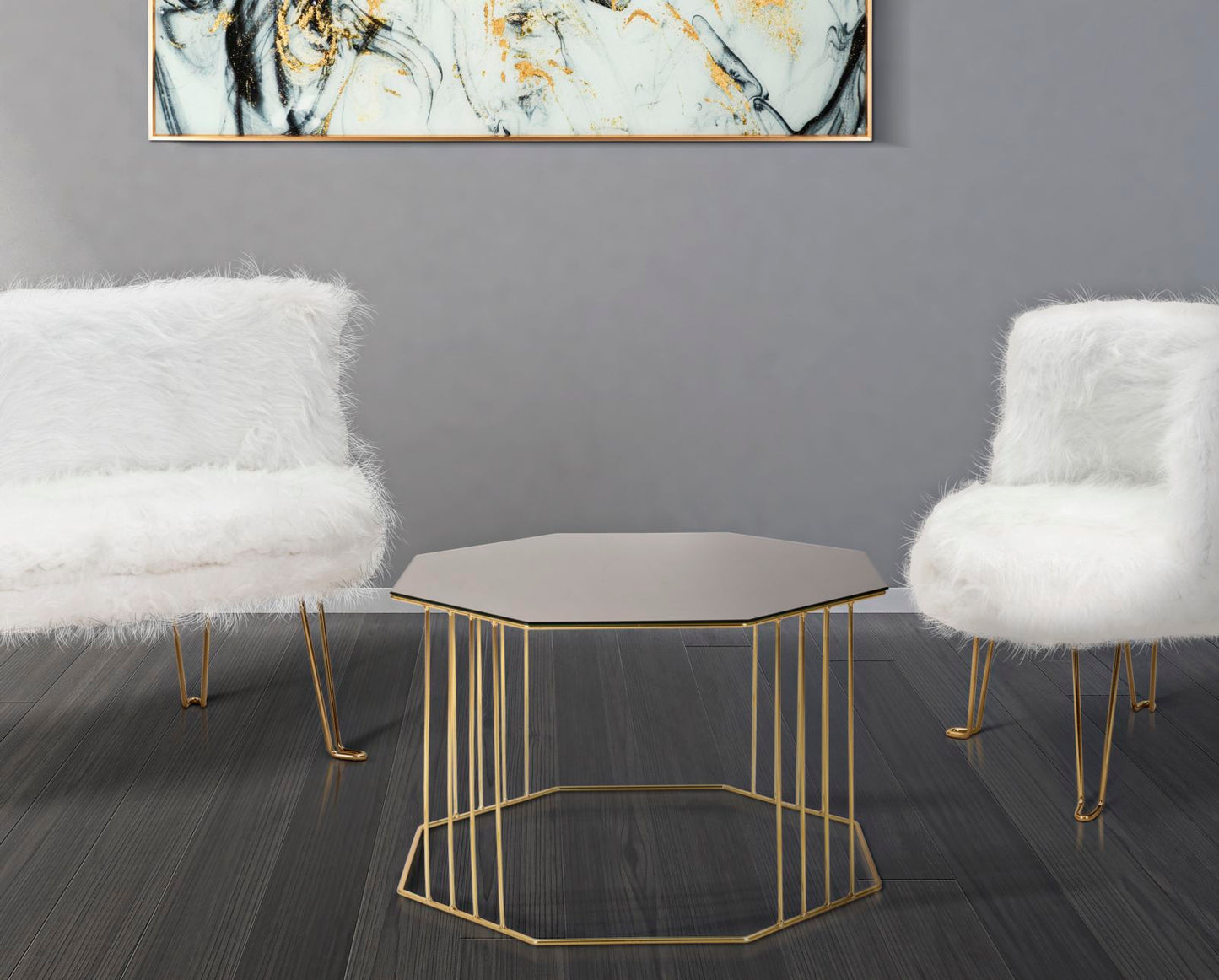 TAVOLINETTO DA CAFFE' OCTAGON CM Ø 70X45H