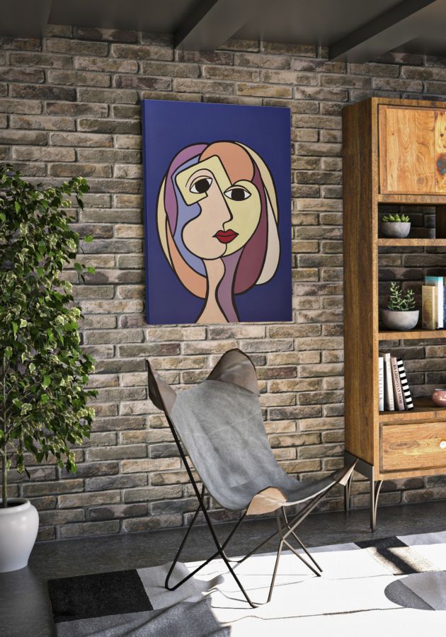 SPAMPA DIPINTA DOUBLE FACES LARGE -A- CM 80X3X120