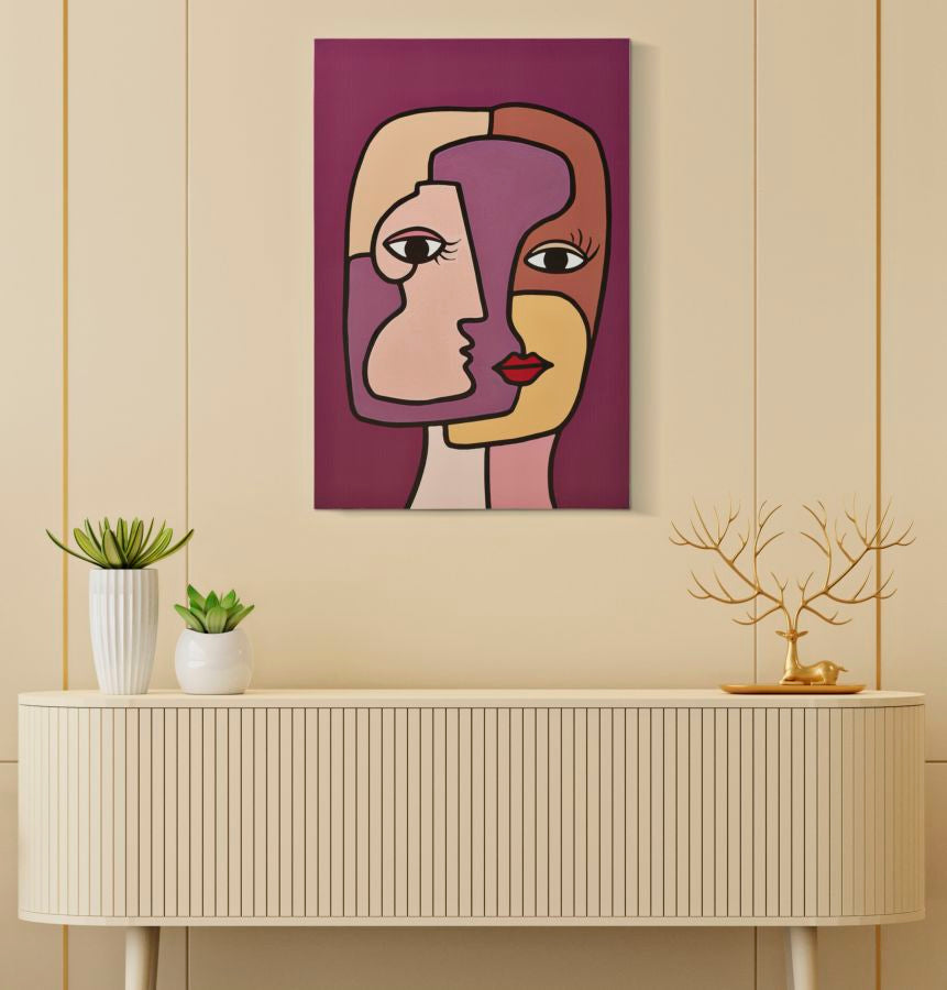 STAMPA DIPINTA FACES NEW -A- CM 60X3X90