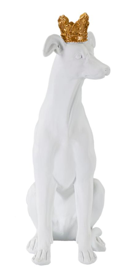 CANE C/CORONA BIANCO CM 20X12,5X33