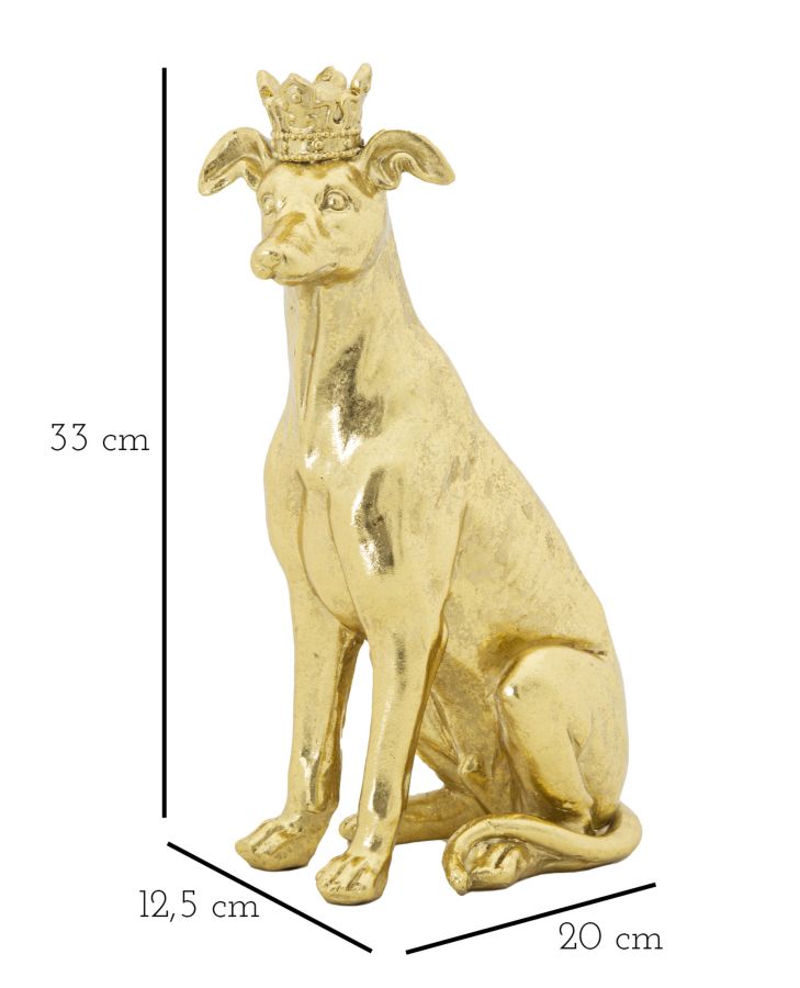 CANE C/CORONA ORO CM 20X12,5X33