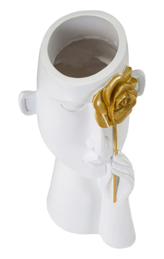 VASO FACE C/FIORE CM 14X13X27