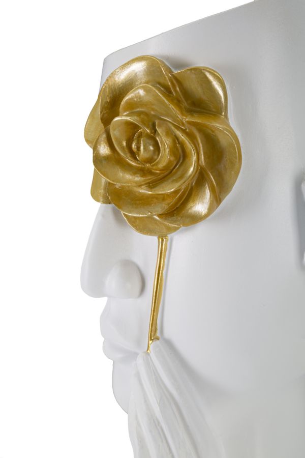 VASO FACE C/FIORE CM 14X13X27