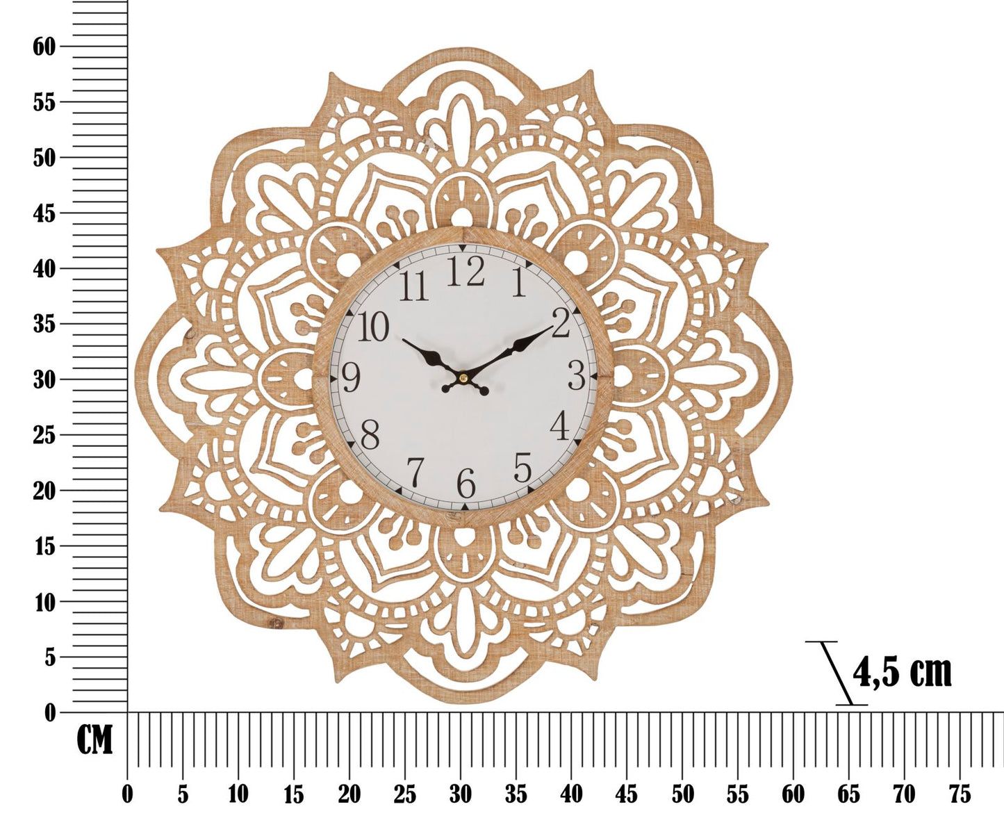 OROLOGIO DA MURO CARVING CM Ø 60X4,5