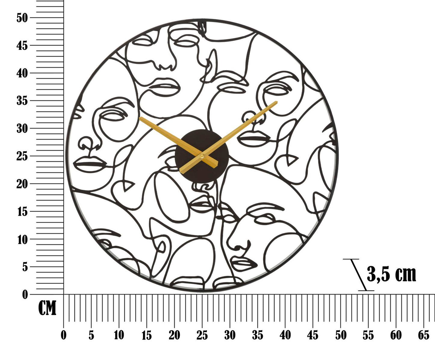 OROLOGIO DA MURO FACES CM Ø50X3,5