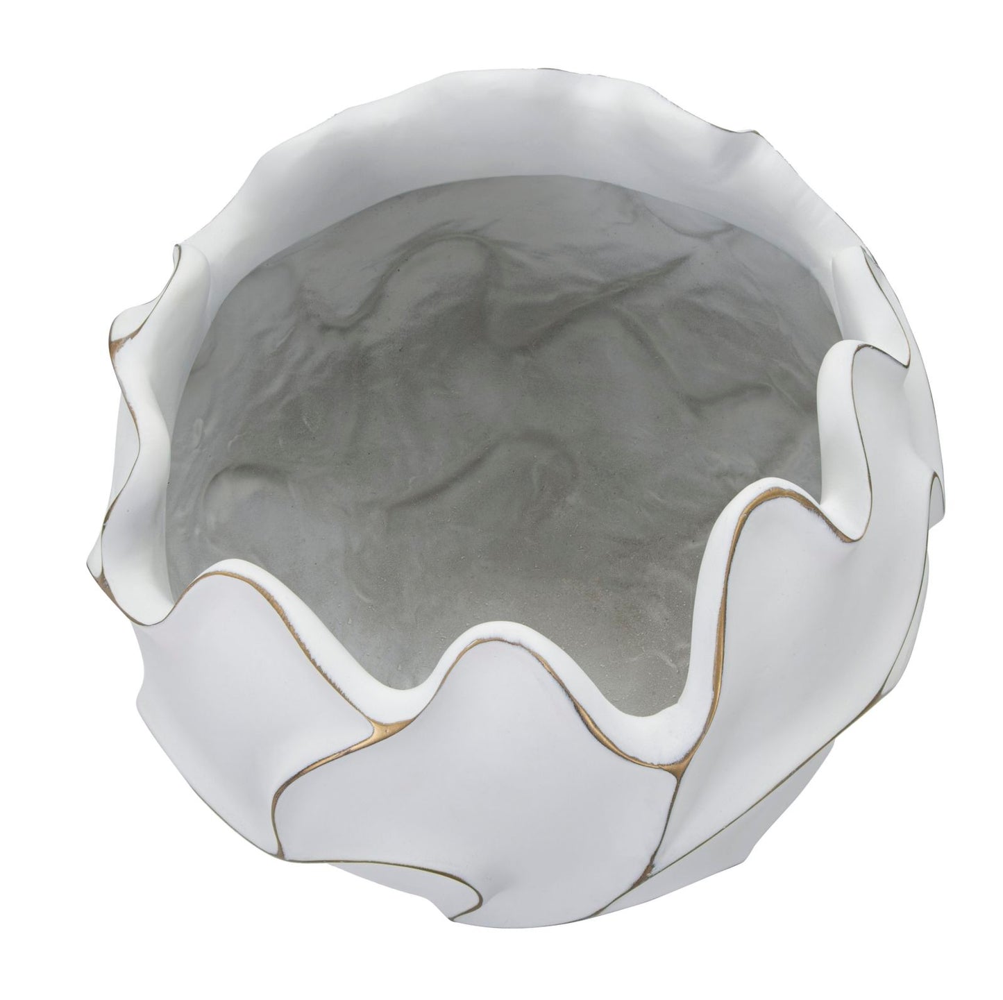 CACHEPOT RESINA LINES Ø 44X37H cm