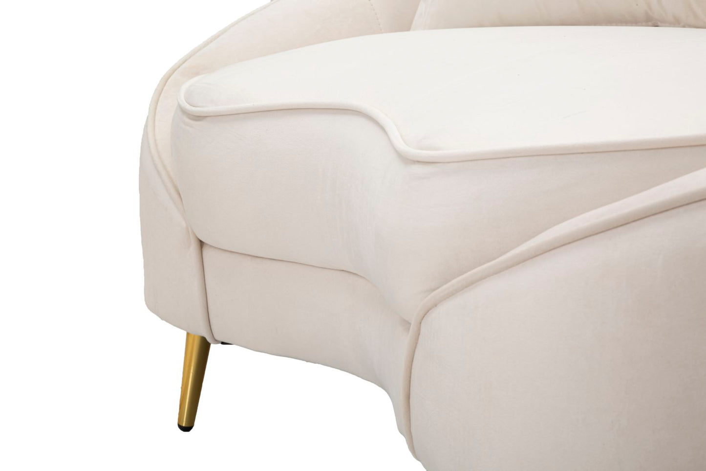 DIVANETTO 2 POSTI OSLO C/CUSCINI CREMA CM 148X84X68