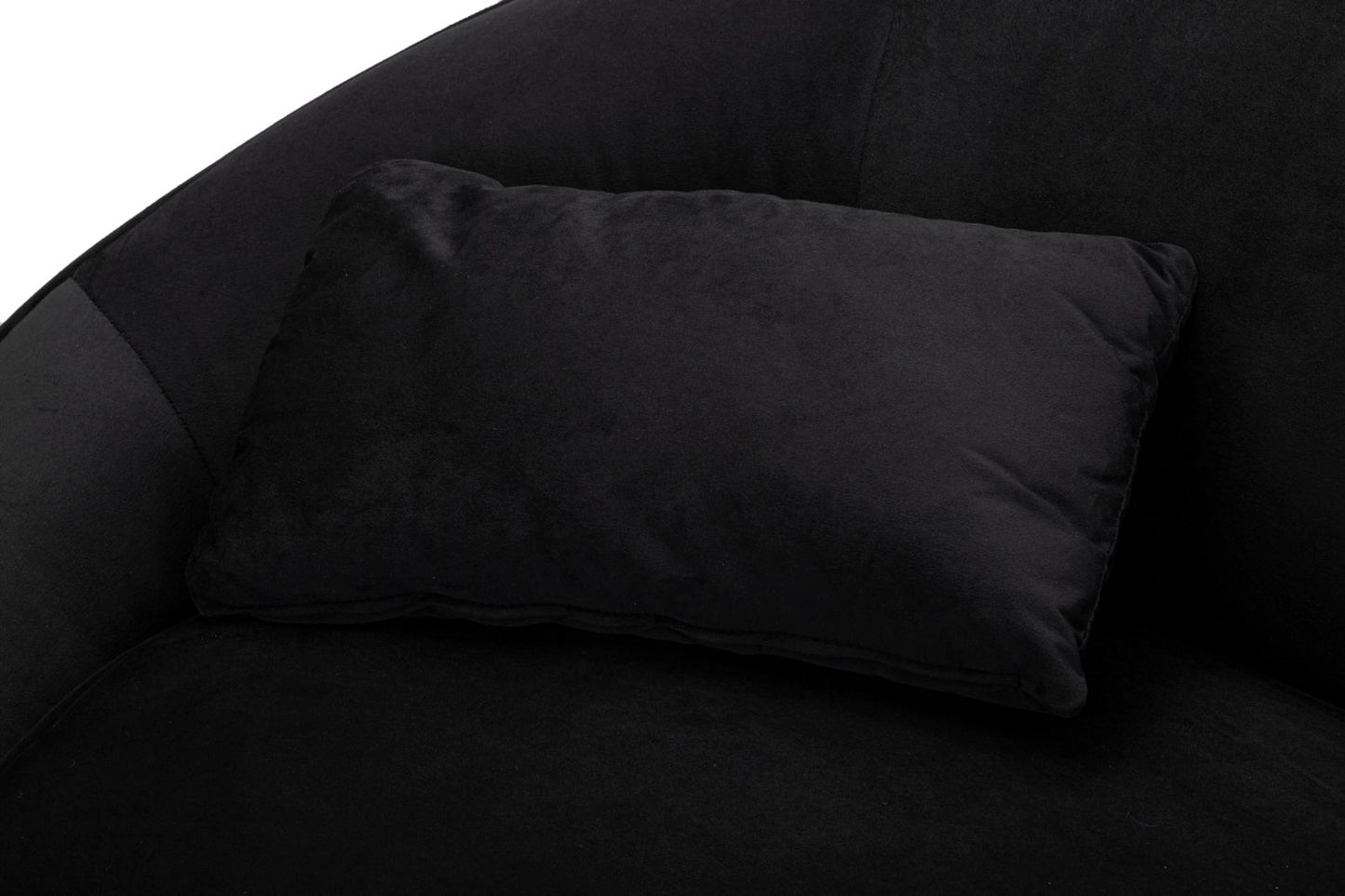 DIVANETTO 2 POSTI OSLO C/CUSCINI NERO CM 148X84X68