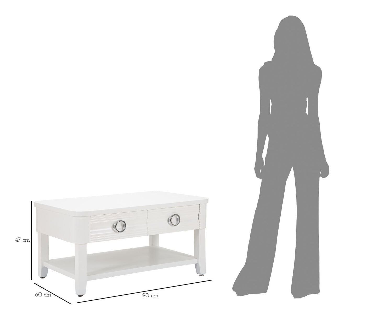 TAVOLO DA CAFFE' CM 90X60X47