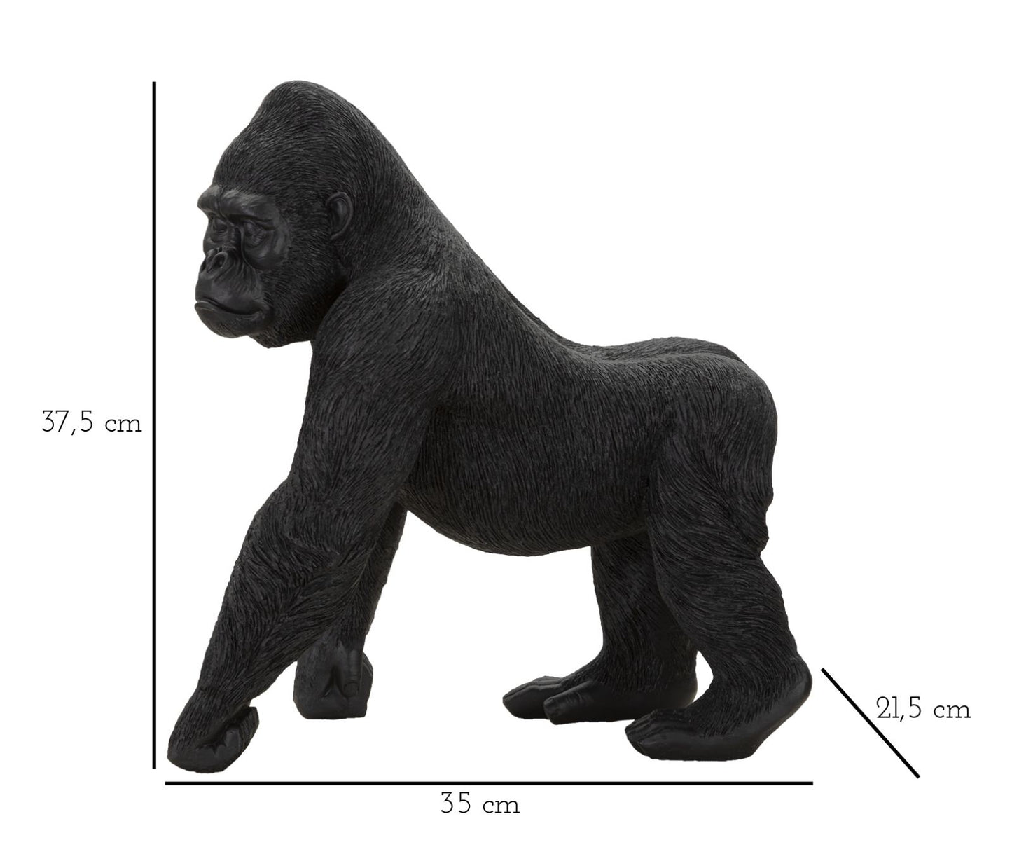 GORILLA BLACK CM 35X21,5X37,5