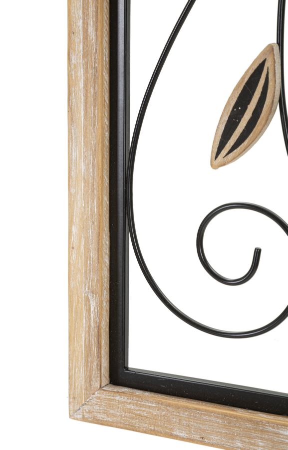 pannello in ferro e legno koman -a- cm 26×2,5×60