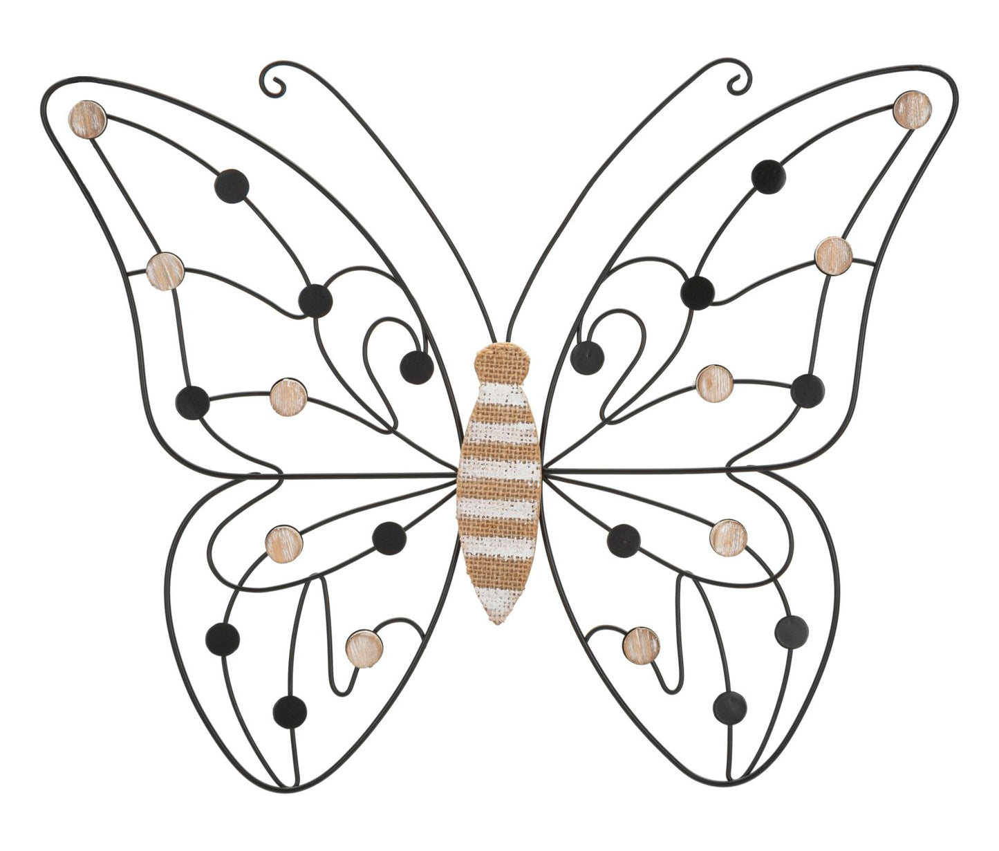 PANNELLO IN FERRO E LEGNO BUTTERFLY CM 39,5X1,5X33,5 MIN 2