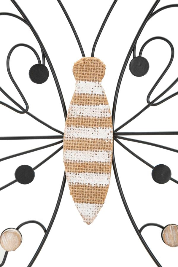 PANNELLO IN FERRO E LEGNO BUTTERFLY CM 39,5X1,5X33,5 MIN 2