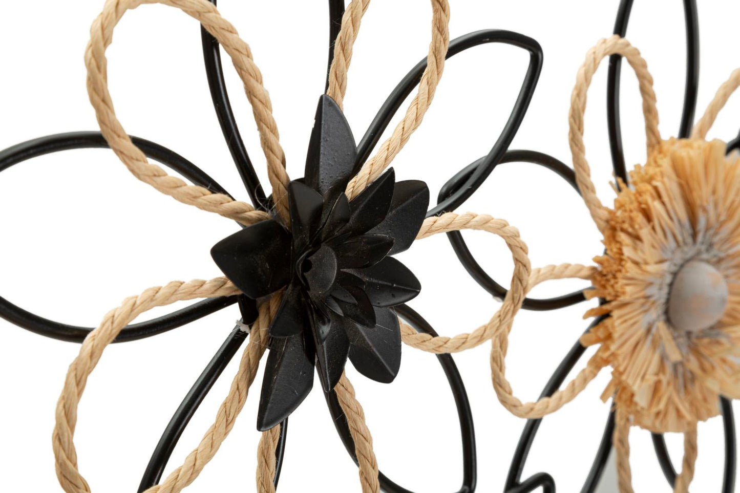 PANNELO IN FERRO E RAFFIA FLOW CM 60X4X35