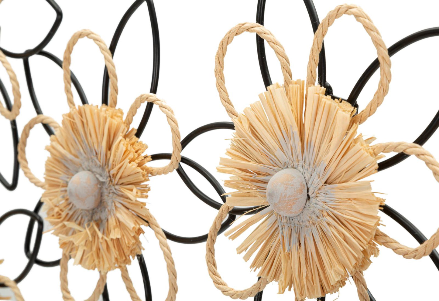 PANNELO IN FERRO E RAFFIA FLOW CM 60X4X35