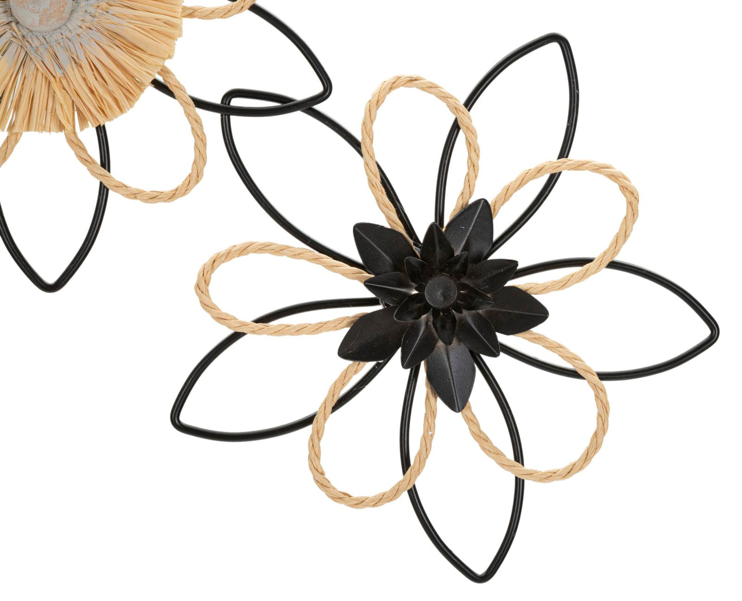 PANNELO IN FERRO E RAFFIA FLOW CM 60X4X35