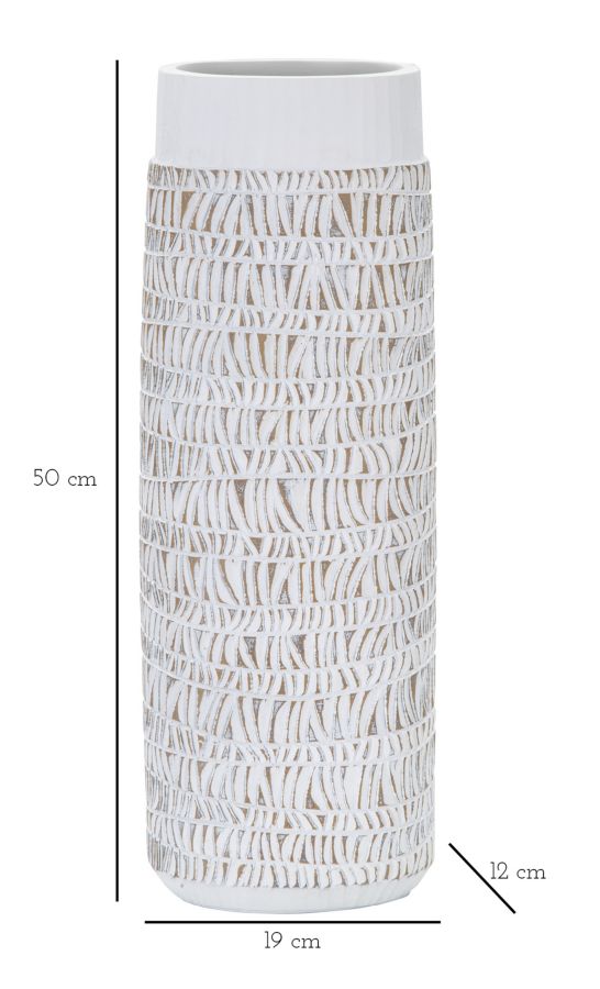 VASO RESINA NAIROBI OVAL CM 19X12X50