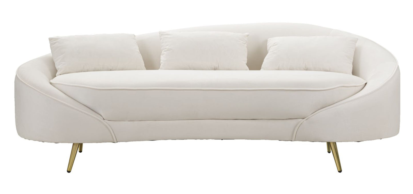 DIVANO 3 POSTI OSLO C/CUSCINI  CREMA CM 185X84X68