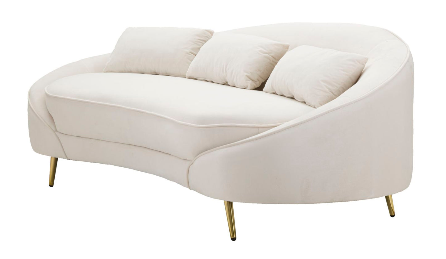 DIVANO 3 POSTI OSLO C/CUSCINI  CREMA CM 185X84X68